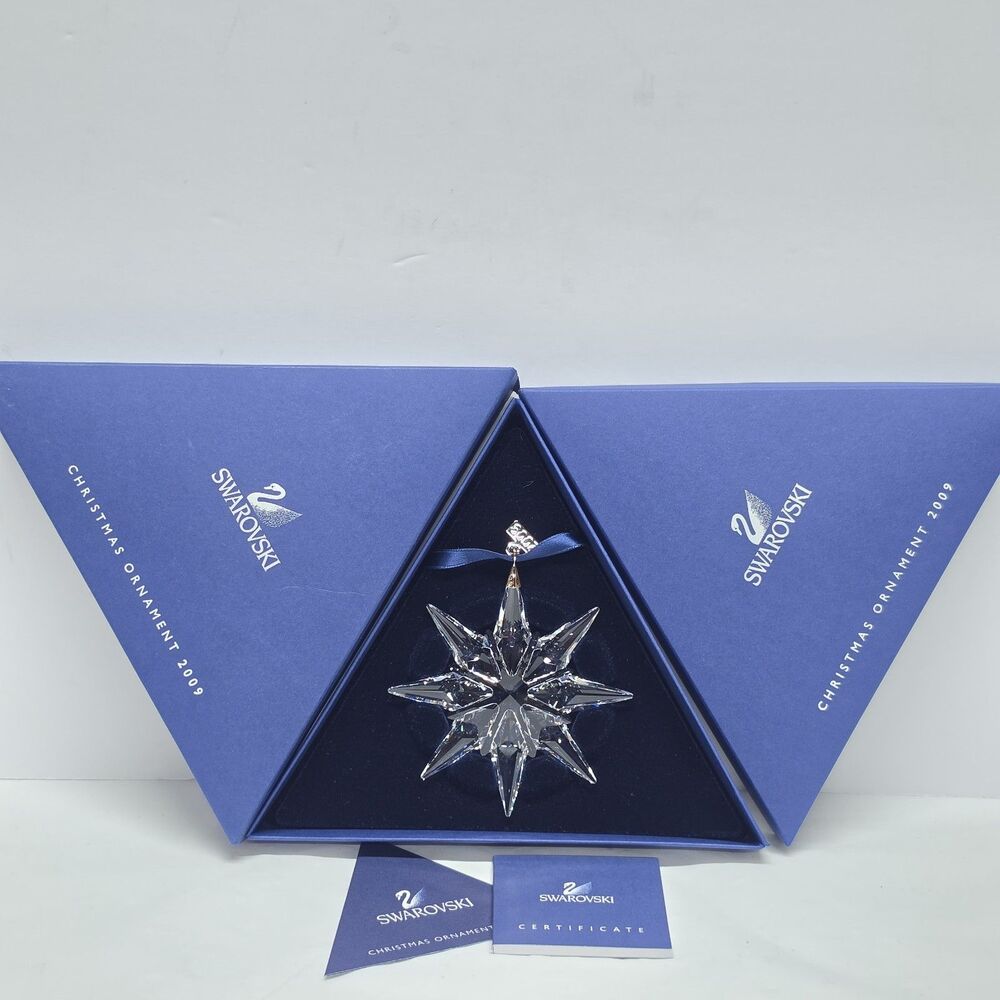 SWAROVSKI Crystal Annual 2009 Snowflake Christmas Ornament Star IN BOX
